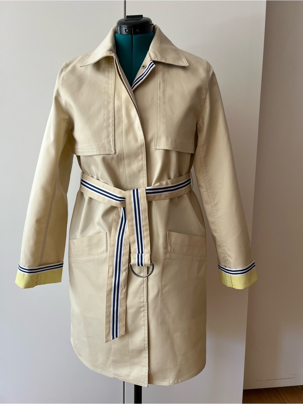 Dennis Basso Water-Resistant Trench Coat with Removable Hood